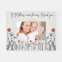 4 x 6 Mother Flower Print Wood Frame