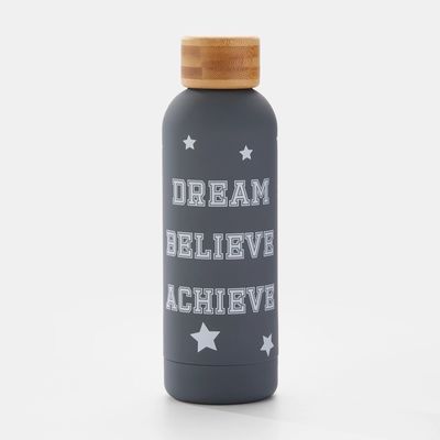 Dream Believe Achieve Gray Stainless Steel Bottle