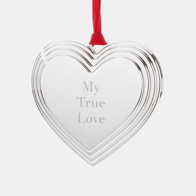 Silver Heart Locket Ornament
