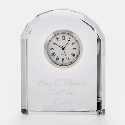 Crystal Arched Clock
