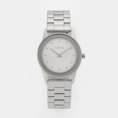NEMA Women's Miiro Silver Stainless Link Watch