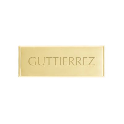 Large Gold Brass Name Plate