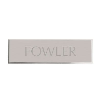 Large Silver Nickel Name Plate