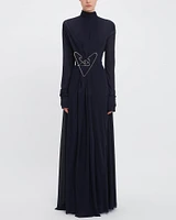 Long Sleeve Drape Gown