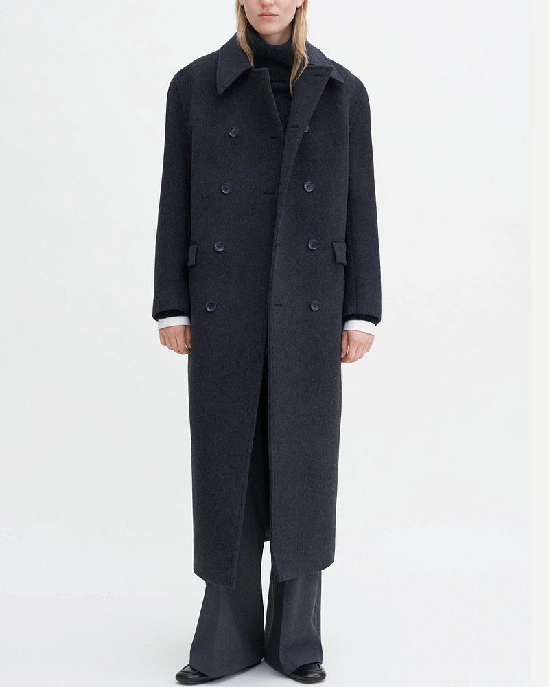 Double-Breasted Wool Coat