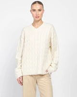 Cashmere Cable V-Neck