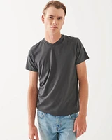 Short Sleeve V-Neckline Stretch Tee