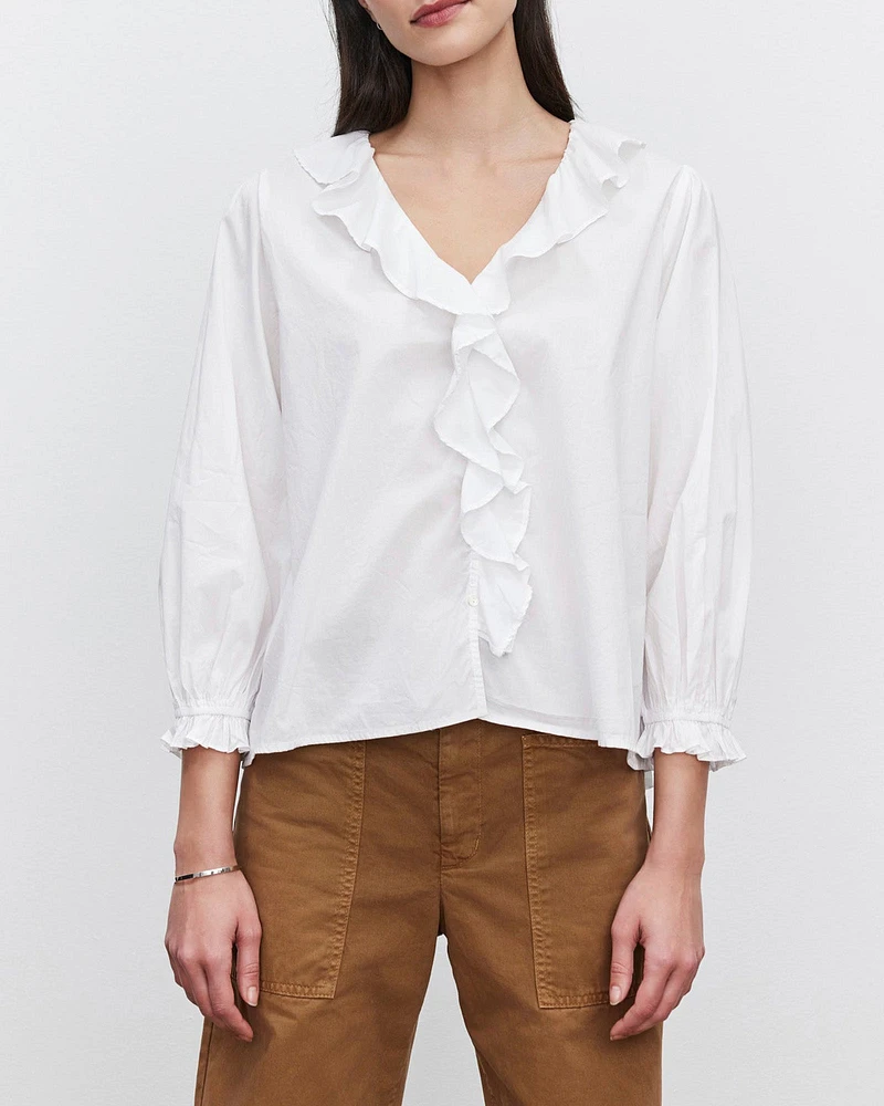 Poplin Collar Top