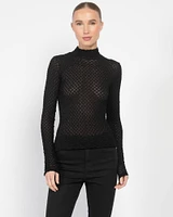 Mesh Lace Turtleneck