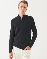 Textured 1/4 Zip Sweater