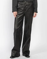 Relaxed Leather Trousers