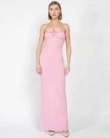 Strapless Flower Maxi Dress