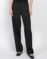 Low Waisted Trousers With Slits