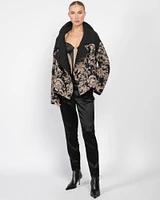 Reversible Embroidered Peacoat