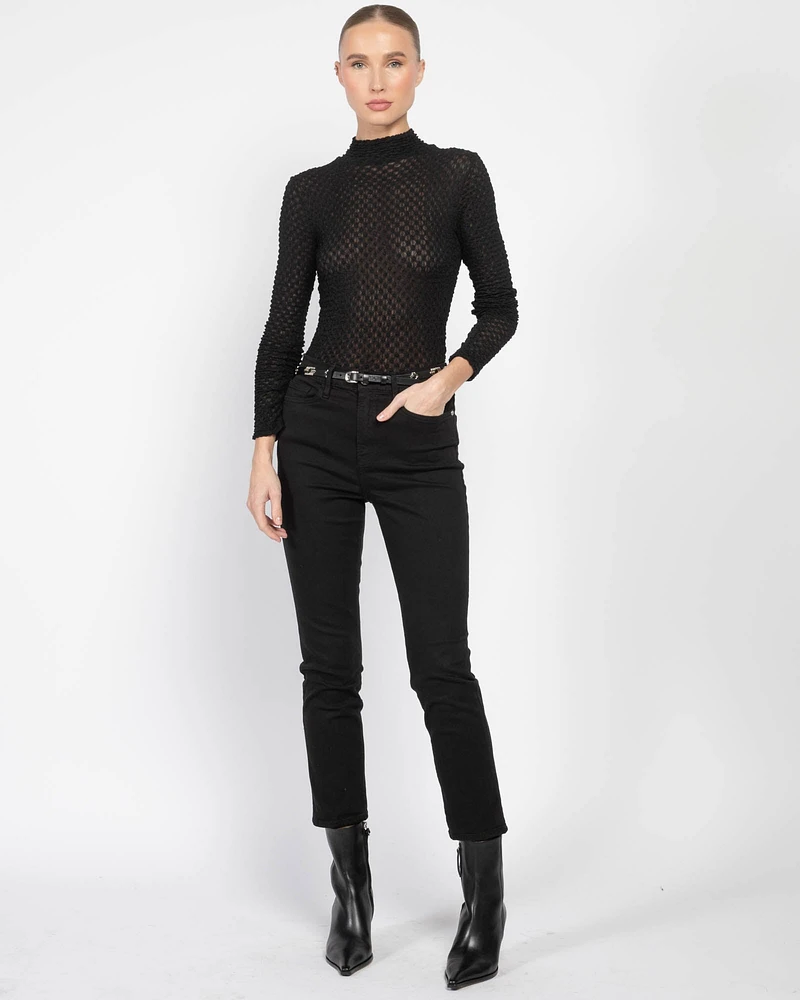 Mesh Lace Turtleneck