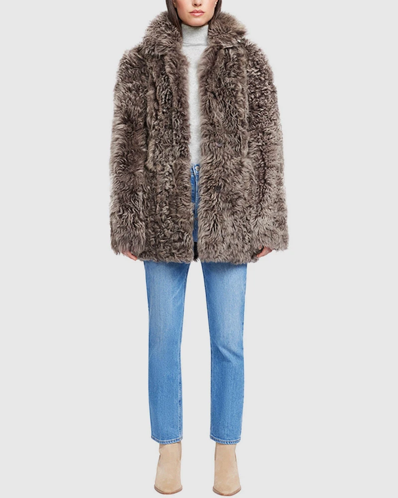 Milky Way Shearling Coat