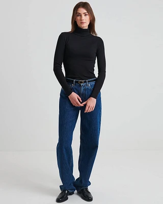 Long Sleeve Rib Turtleneck