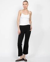 Rib Kick Flare Pants