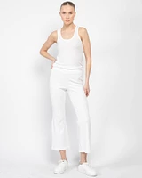 Rib Kick Flare Pants