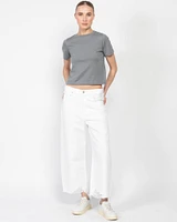 Ayla Raw Hem Crop Jeans