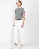 Ayla Raw Hem Crop Jeans