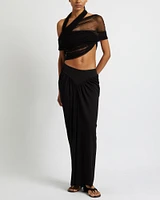 Veiled Wrap Top