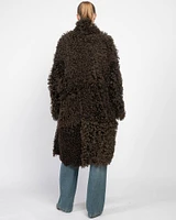 Reversible Oversized Shearling Coat