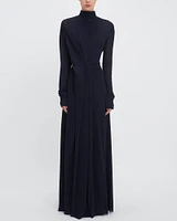 Long Sleeve Drape Gown