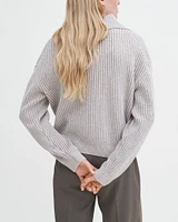 Rib Collar Sweater