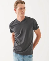 Short Sleeve V-Neckline Stretch Tee