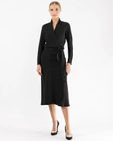 Long Sleeve Wrap Dress