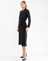 Long Sleeve Wrap Dress