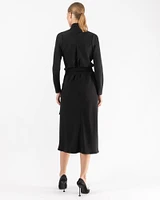 Long Sleeve Wrap Dress