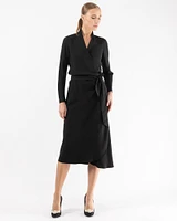 Long Sleeve Wrap Dress