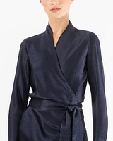 Long Sleeve Wrap Dress