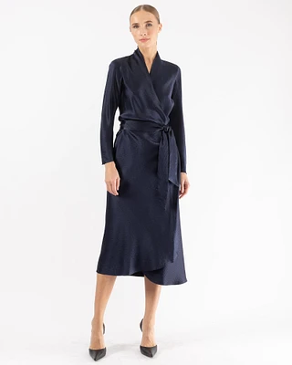 Long Sleeve Wrap Dress