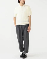 Knit Cable Polo Shirt