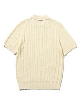 Knit Cable Polo Shirt