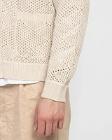 Mesh Cardigan Sweater