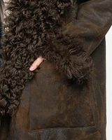 Reversible Oversized Shearling Coat