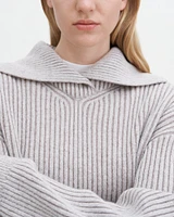 Rib Collar Sweater