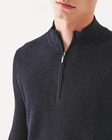 Textured 1/4 Zip Sweater