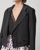 Cropped Hooded Blazer