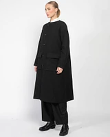 O-Collarless Wind Breaker Coat