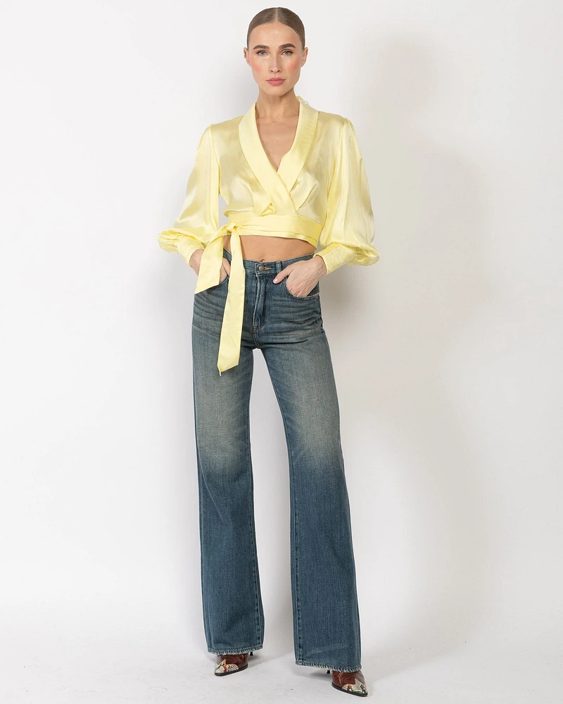 Silk Wrap Top