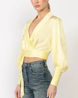 Silk Wrap Top