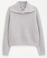 Rib Collar Sweater