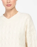 Cashmere Cable V-Neck