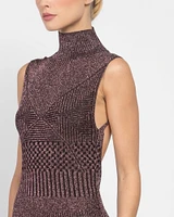 Sleeveless Turtleneck Dress