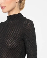 Mesh Lace Turtleneck